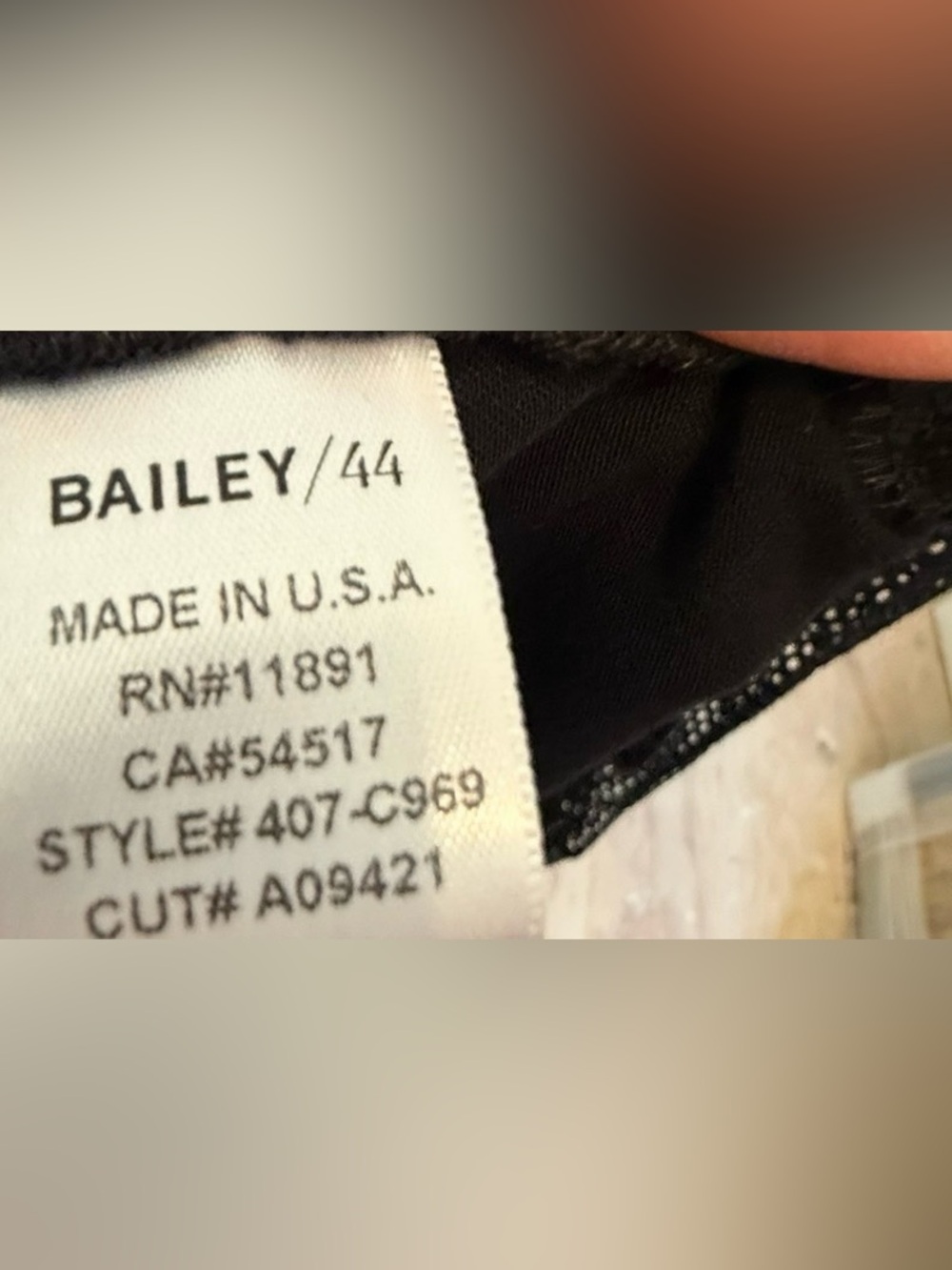Bailey 44 Black Mesh Long Sleeve Crew Top - Picture 10 of 12